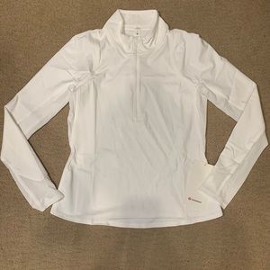 NWT! Lululemon Nulu Long Sleeve Tennis Half zip in White
